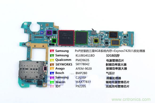 Galaxy Note5拆解,与S系列差距日渐模糊