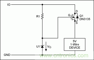 为5V 1-Wire®从器件提供过压保护