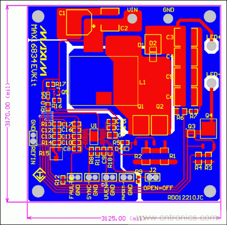 112W长串LED boost驱动器的全陶瓷电容方案