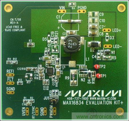 采用MAX16834设计buck-boost LED驱动器