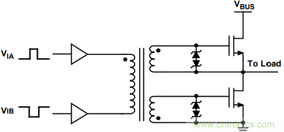 半桥配置隔离端的供电