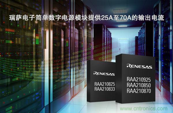 瑞萨电子发布全塑封简单数字电源模块