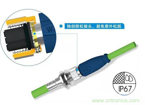 唯恩电气推出M12-D Code防松圆形连接器