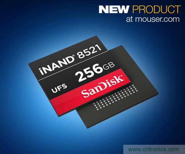 贸泽开售SanDisk iNAND 8251 嵌入式闪存--为移动AR和物联网应用提供高效存储