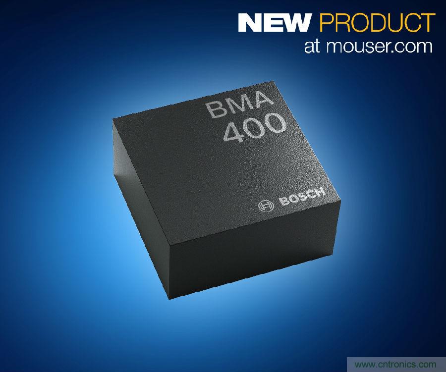 贸泽开售Bosch BMA400三轴加速度计，凭借超低耗电量脱颖而出