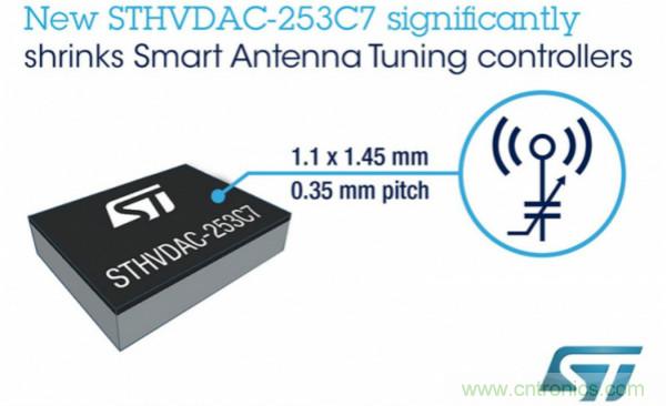 ST的STHVDAC-253C7数字电容控制器用于控制可调电容