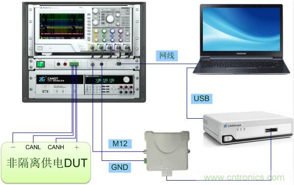 CAN一致性测试隔离和非隔离供电的电路区别