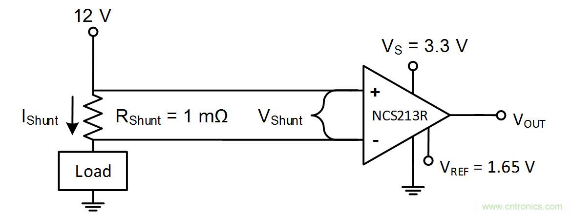 电流检测放大器并联电阻正确连接对比错误连接