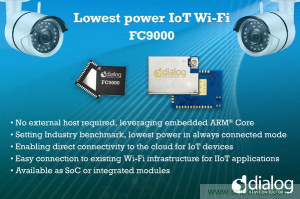 Dialog推出最新超低功耗Wi-Fi SoC，加速IoT部署