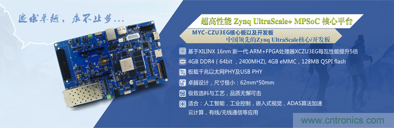 米尔推出超高性能Zynq UltraScale+ MPSoC平台核心板