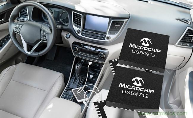 Microchip推出单端口USB Smart Hub IC，帮助汽车制造商优化系统成本