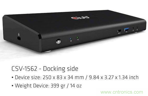 Club 3D最新推出CSV-1562 USB Type-C扩展插槽