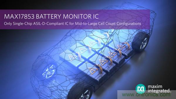 Maxim推出MAX17853电池监测器IC