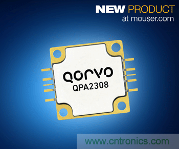 贸泽开售Qorvo QPA2308 60W GaN功率放大器