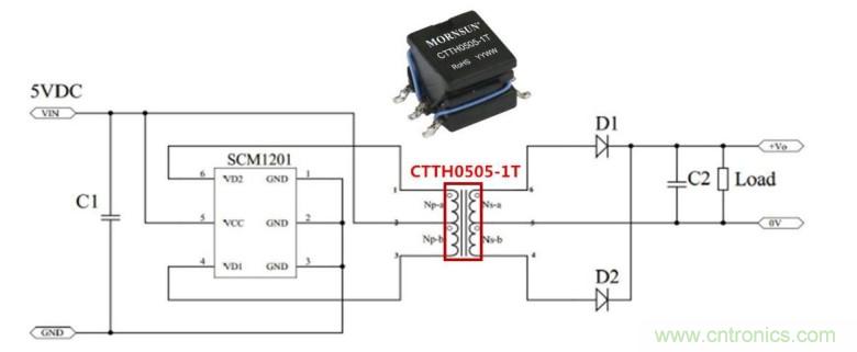 金升阳推出汽车级高隔离小体积变压器——CTTH0505-1T系列