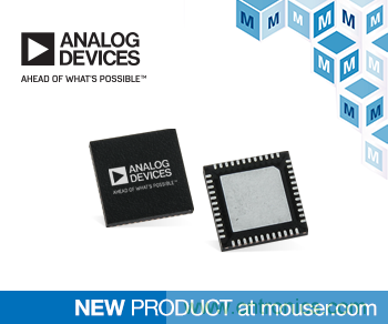贸泽开售相位噪声超低的Analog Devices ADF5610宽带频率合成器