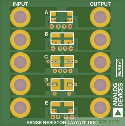 改进低值分流电阻的焊盘布局，优化高电流检测精度