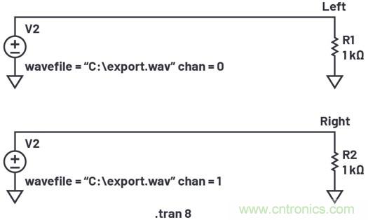 LTspice音频WAV文件:使用立体声和加密语音消息