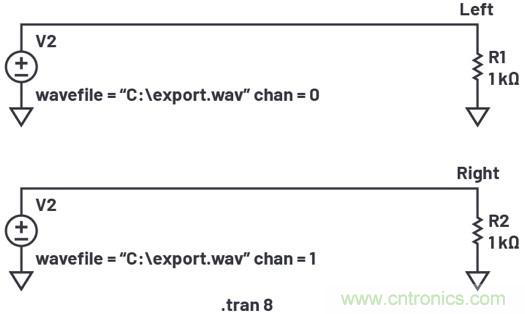 LTspice音频WAV文件：使用立体声和加密语音消息