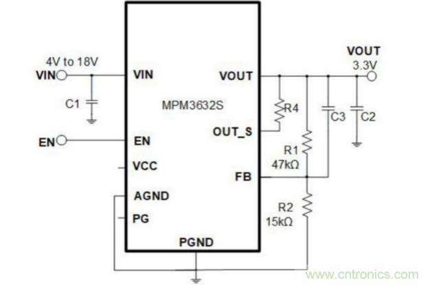 带集成电感的18V3A高频DCDC稳压器---MPM3632S