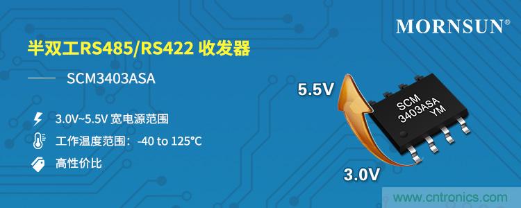 金升阳推出兼容3.3/5V电源供电、高性价比半双工RS-485收发器