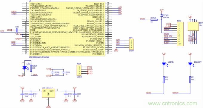 基于STC8G8K64U双通道高速ADC采集板