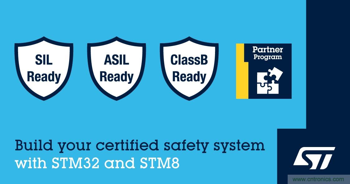 ST推出STM32和STM8认证软件包，可助力设备达到功能安全标准