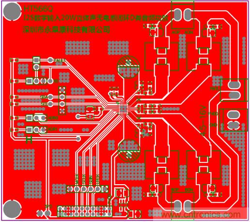 HT566 I2S数字输入2x20W立体声无电感闭环D类音频功放解决方案