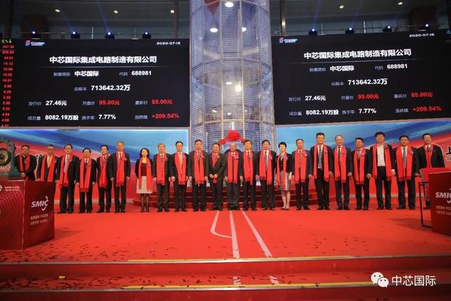 中芯国际科创板上市暴涨201.97%,H股却暴跌25.23%