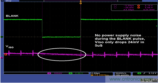 利用isoPower器件屏蔽电源，从而提高精度