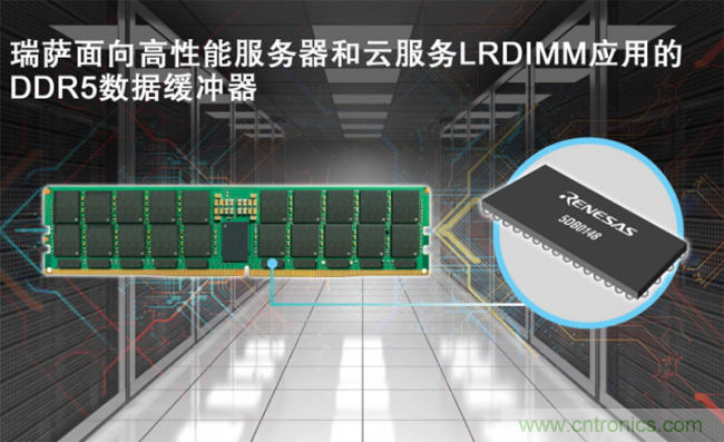 瑞萨电子推出面向高性能服务器和云服务应用的DDR5数据缓冲器