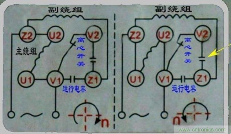 启动电容和运行电容的接线方法