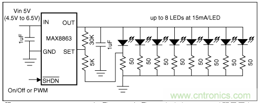 如何利用低成本线性稳压器改善白光LED？