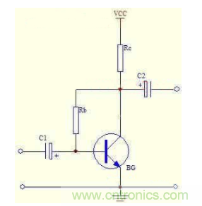 三极管偏置电路：电压负反馈偏置电路