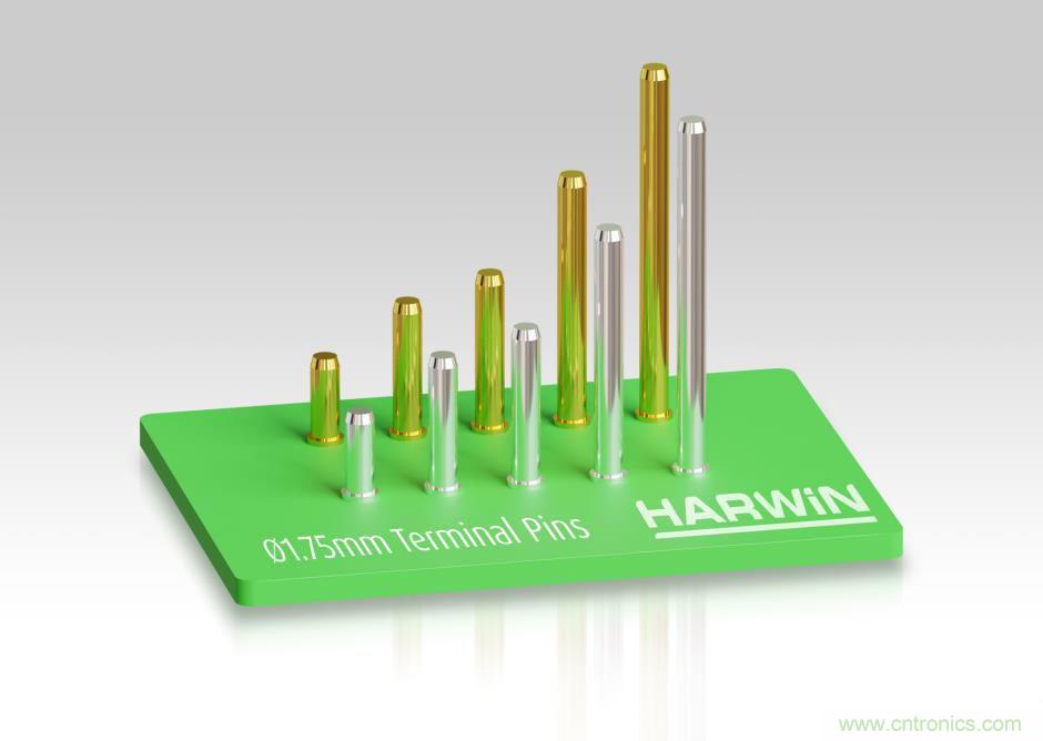 Harwin 推出坚固耐用的大直径端子引脚 Harwin 推出坚固耐用的大直径端子引脚