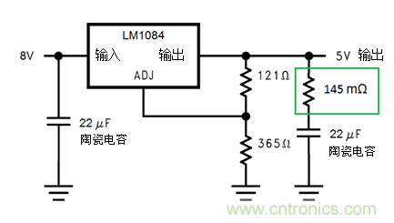 选择保障线性稳压器稳定度的ESR