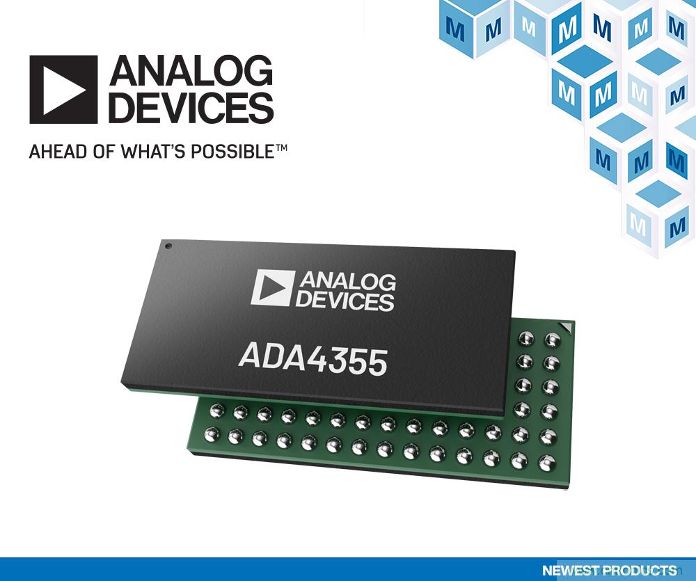 贸泽开售Analog Devices ADA4355紧凑型高性能光电探测器接收器μModule