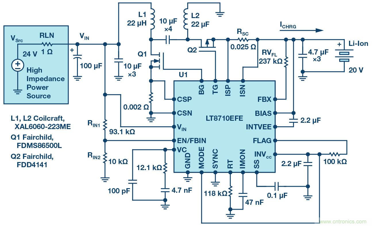 LT8710多功能 DC/DC控制器解决了高阻抗、超长工业电源线的电压降问题