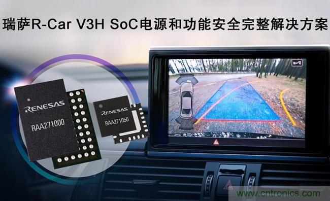 瑞萨电子推出完整的电源和功能安全解决方案，适用于R-Car V3H ADAS摄像头系统