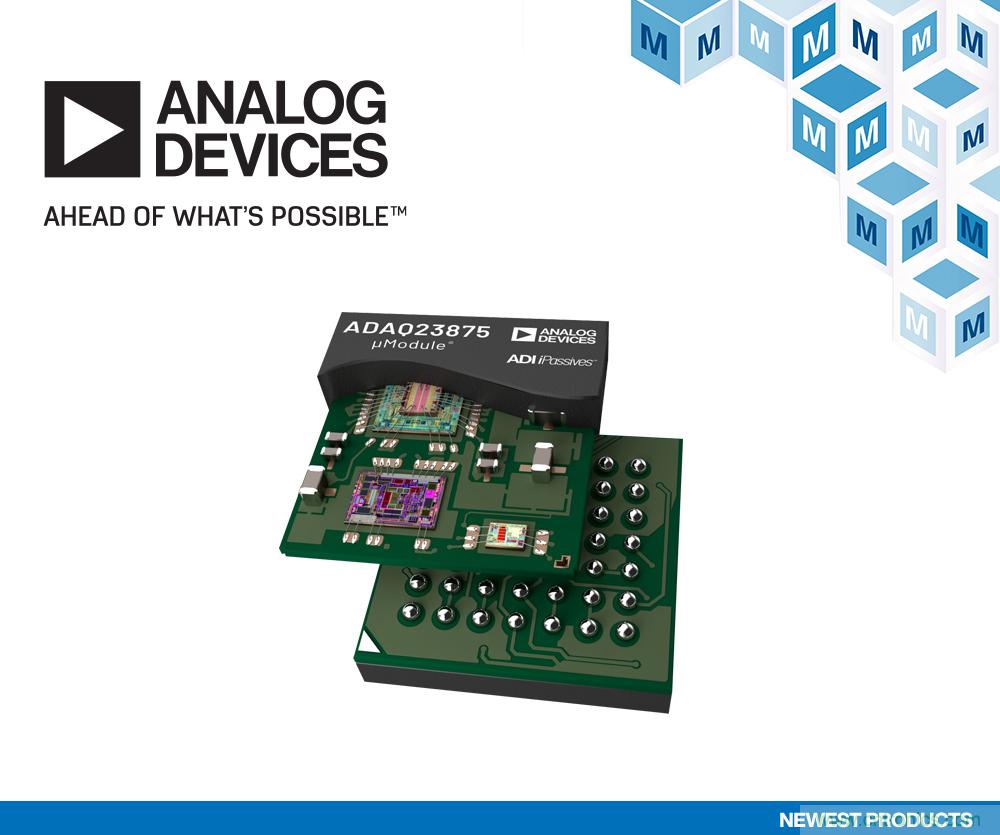 贸泽备货Analog Devices ADAQ23875 16位15 MSPS μModule数据采集解决方案