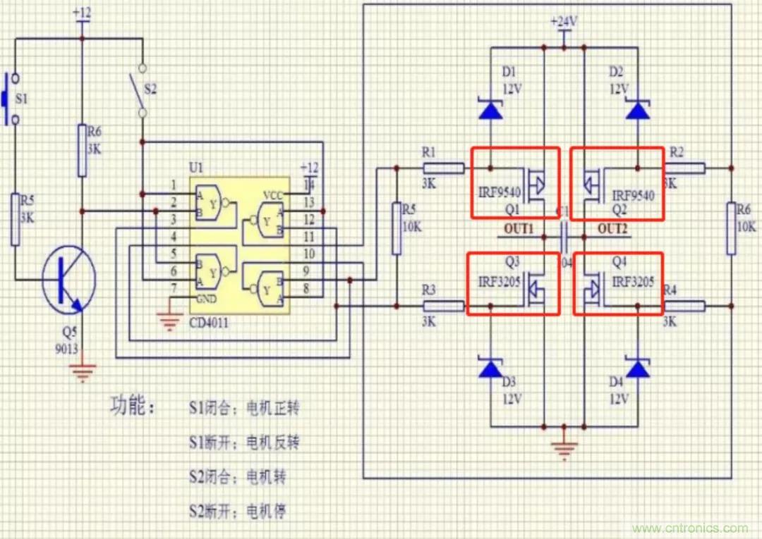 用H桥驱动直流电机的效率计算方法