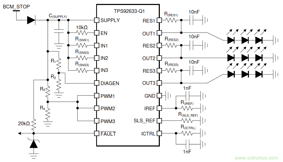 TPS92633-Q1来帮助您解决LED驱动芯片的过热和离板不确定性问题