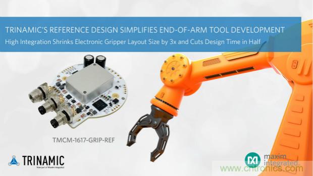 Maxim发布Trinamic开源参考设计，大幅缩减机械臂尺寸并加速其开发进程