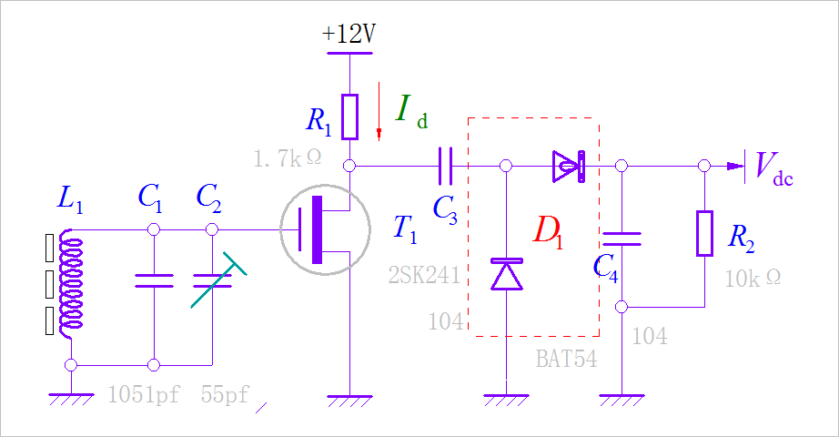 基于2SK241的导航150kHz信号的高频放大检波