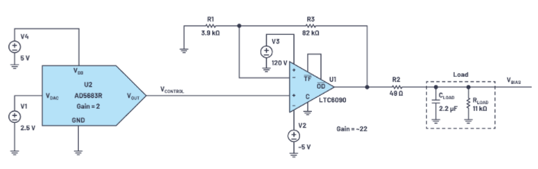 有没有一种简单的办法来创建适合传感器偏置应用的高压电源？