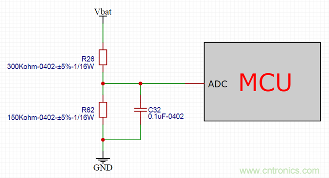 电池电压侦测电路“踩坑”：分压电阻的精度竟然是5%，不是1%