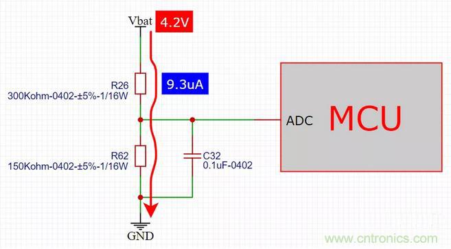 电池电压侦测电路“踩坑”：分压电阻的精度竟然是5%，不是1%