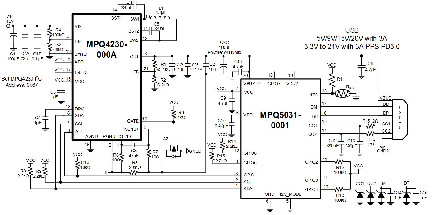 支持PPS的 USB Type-C 升压和升降压解决方案