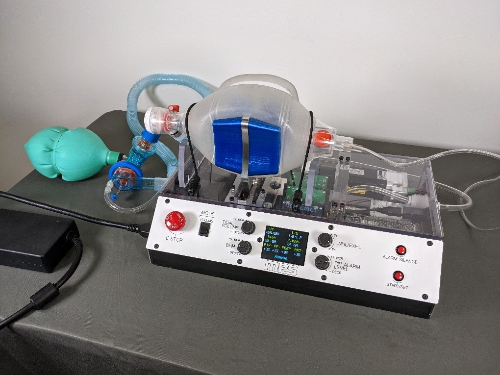 带eMotion智能电机控制和备用电池的MPS开源急救呼吸机