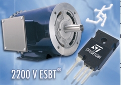 意法半导体用于三相电源的低功耗ESBT开关STC03DE220HV